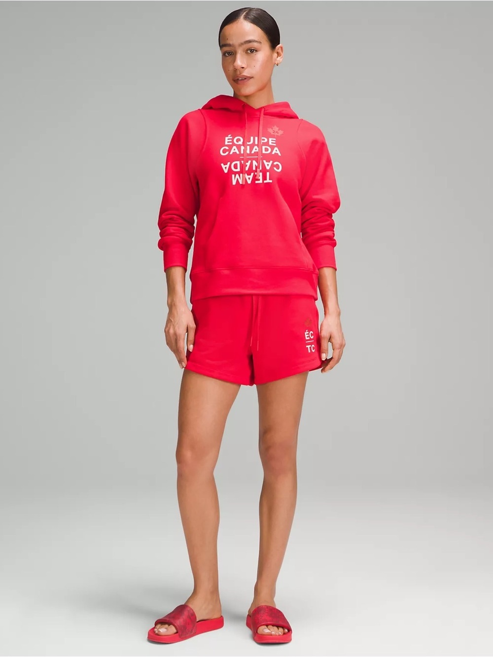 Lululemon Limited Edition Team Canada Sweatshirt & Shorts Coord Set - US 10